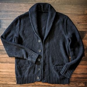 Hollister Men's Black Knit Shawl Cardigan